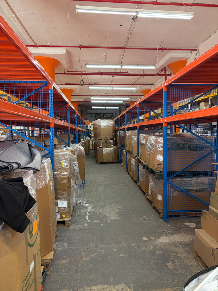 Racked warehouse stock