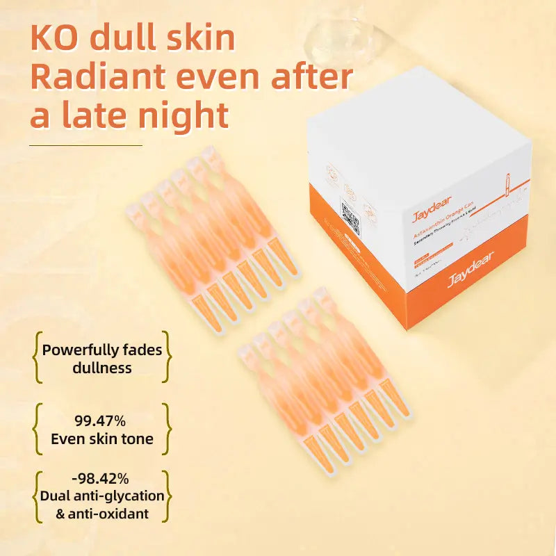 Clearance Jaydear Astaxanthin Ampoule Serum, Antioxidant Anti-Aging Secondary Throwing Essence, Brightening Repair Facial Liquid 30PCS