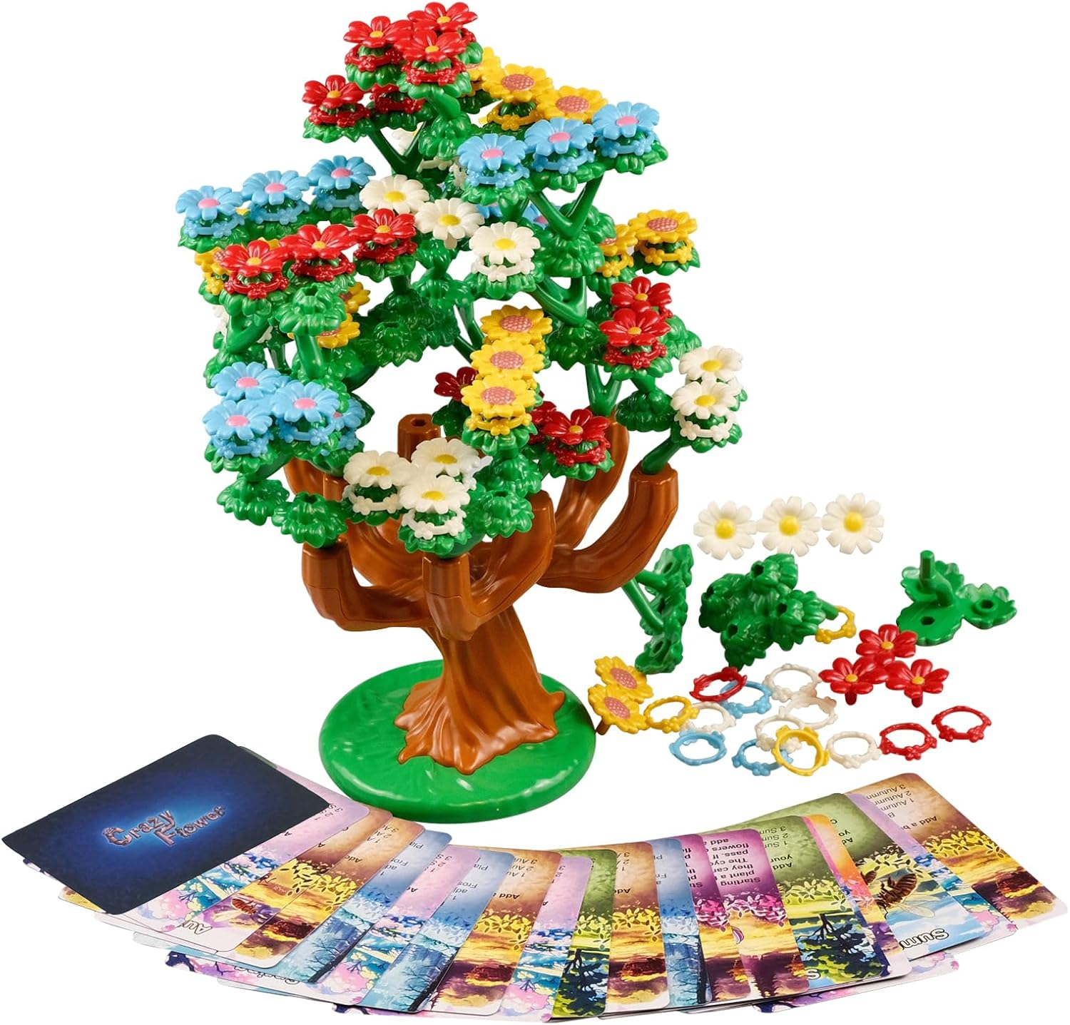 Large Surplus 1920 Pieces Kids Flower Tree Building Block Toy DIY Assembly Educational Puzzle Game Wholesale Liquidation