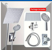 Bulk Liquidation Complete Shower Kit With Diverter Valve & Stainless Steel Hose, 463Sets Whole Batch Bathroom Accessory