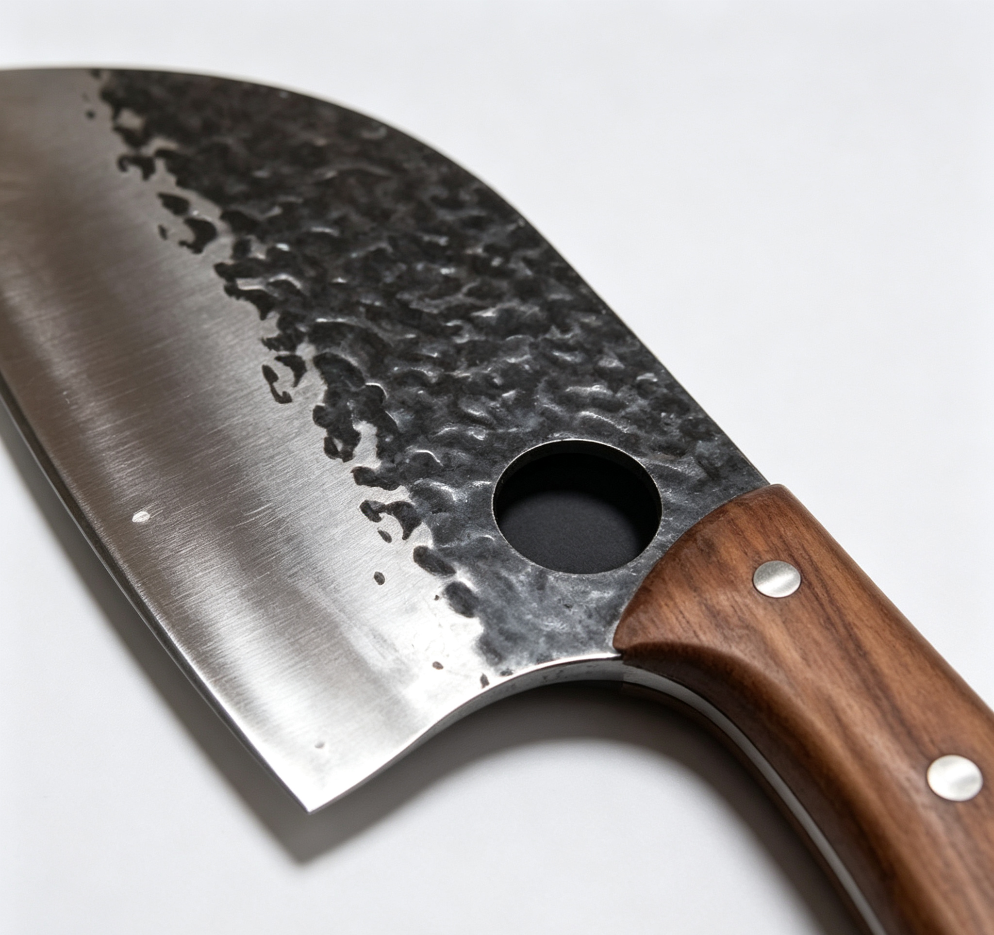 Household Chopping Knife With Finger Ring Ergonomic Red Sandalwood Handle Kitchen Cleaver Bulk Supply