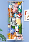 Corner Stuffed Animal Storage for Kids Room - Length Adjustable Wall Stuffed Animal Organizer - Plush Toy Holder Shelf for Nursery Playroom Bedroom