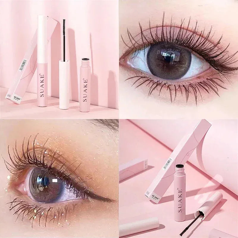Clearance 3000 Pcs Ultra-Fine Mascara, Curling Thick Lengthening Waterproof Eyelash Mascara, Non-Smudge Brown Natural Curling Fine Brush Mascara
