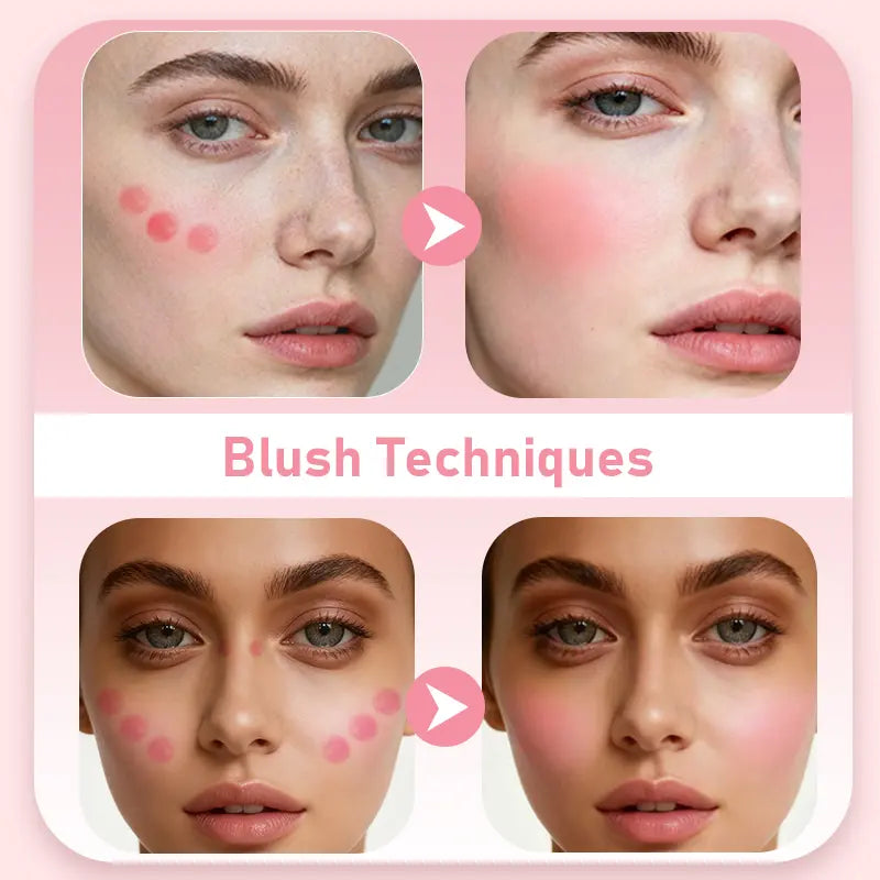 Clearance Glow Anniversary Liquid Blush with Built-In Sponge, Natural Flush Cheek Tint, Long Lasting Dewy Blush, Free Makeup Puff Included