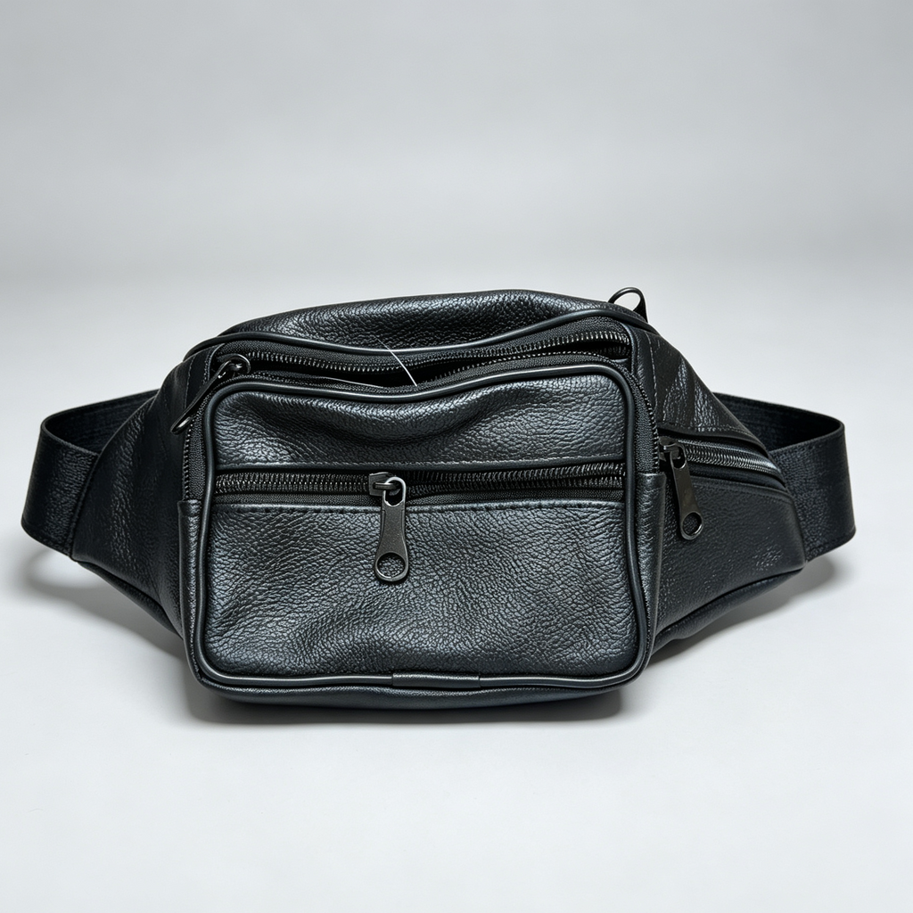 Wear‑Resistant Real Leather Waist Bag Compact Storage Fanny Pack For Outdoor Travel Daily Commute Bulk Stock
