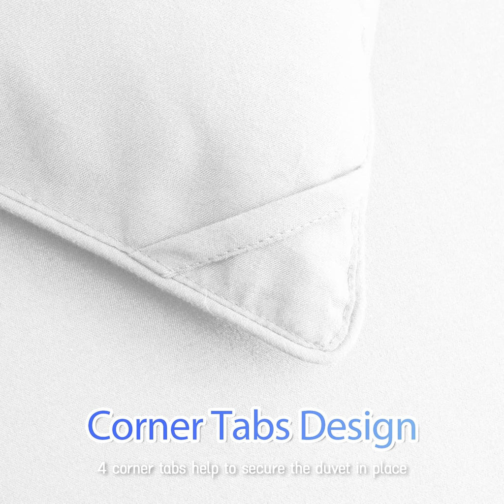 MATBEBY Comforter Duvet Insert - All Season White, King Size - Quilted Down Alternative Bedding with Corner Tabs - Fluffy Soft - Machine Washable