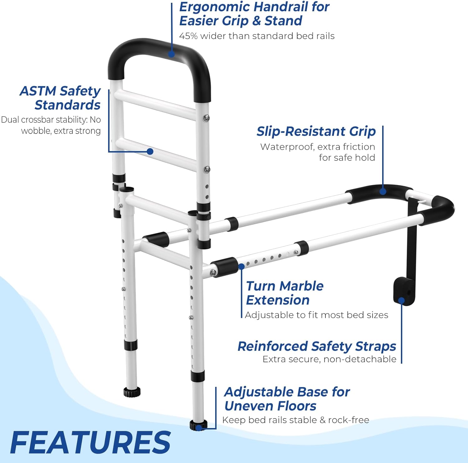 KingPavonini Bed Rails for Elderly Adults Safety 2026 Upgrade,