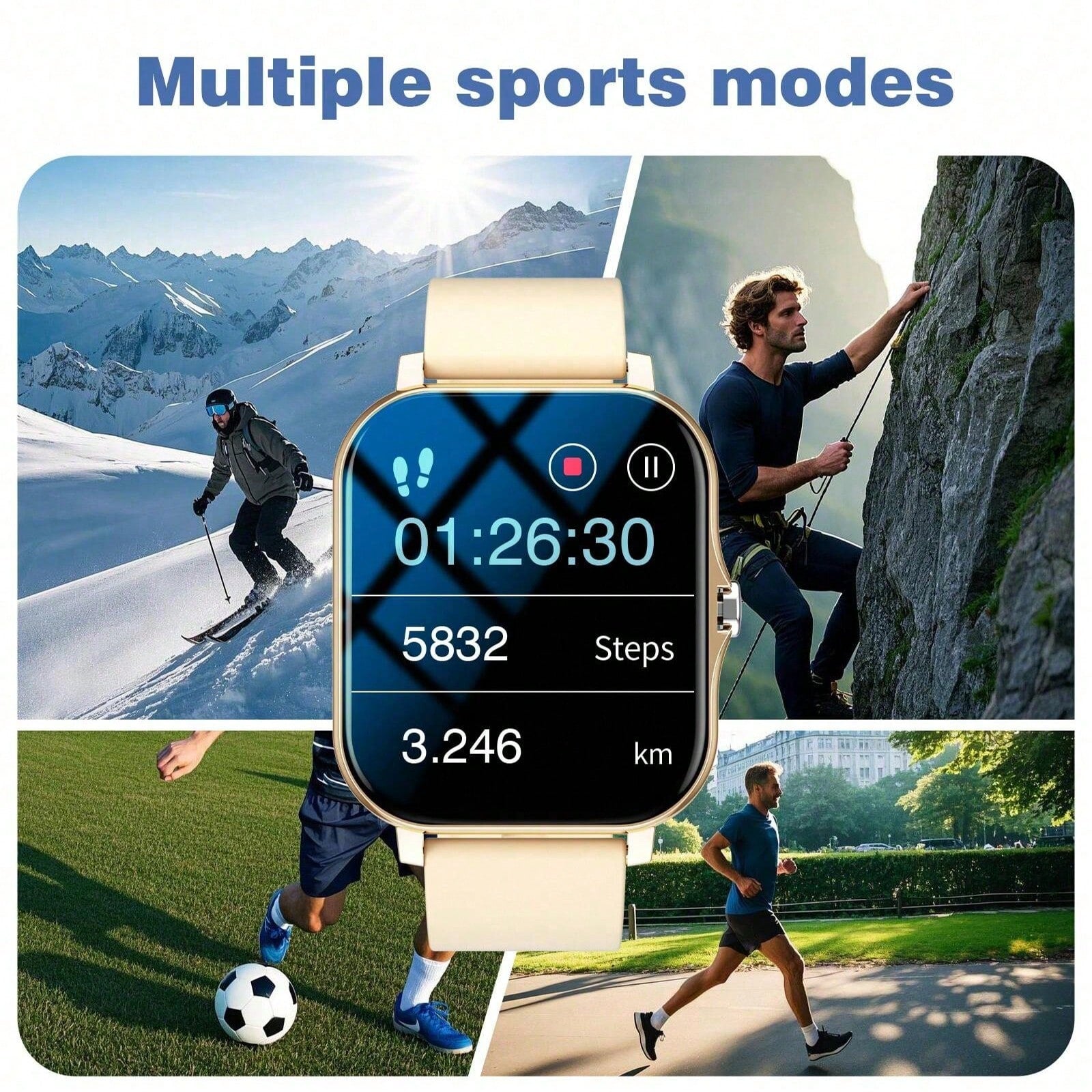 Clearance Smart Watch, Wireless Calling/Dialing, Multiple App Notifications, Suitable For Men & Women, Fitness Watch, Customizable Wallpaper, Music Control, Compatible With IOS/Android