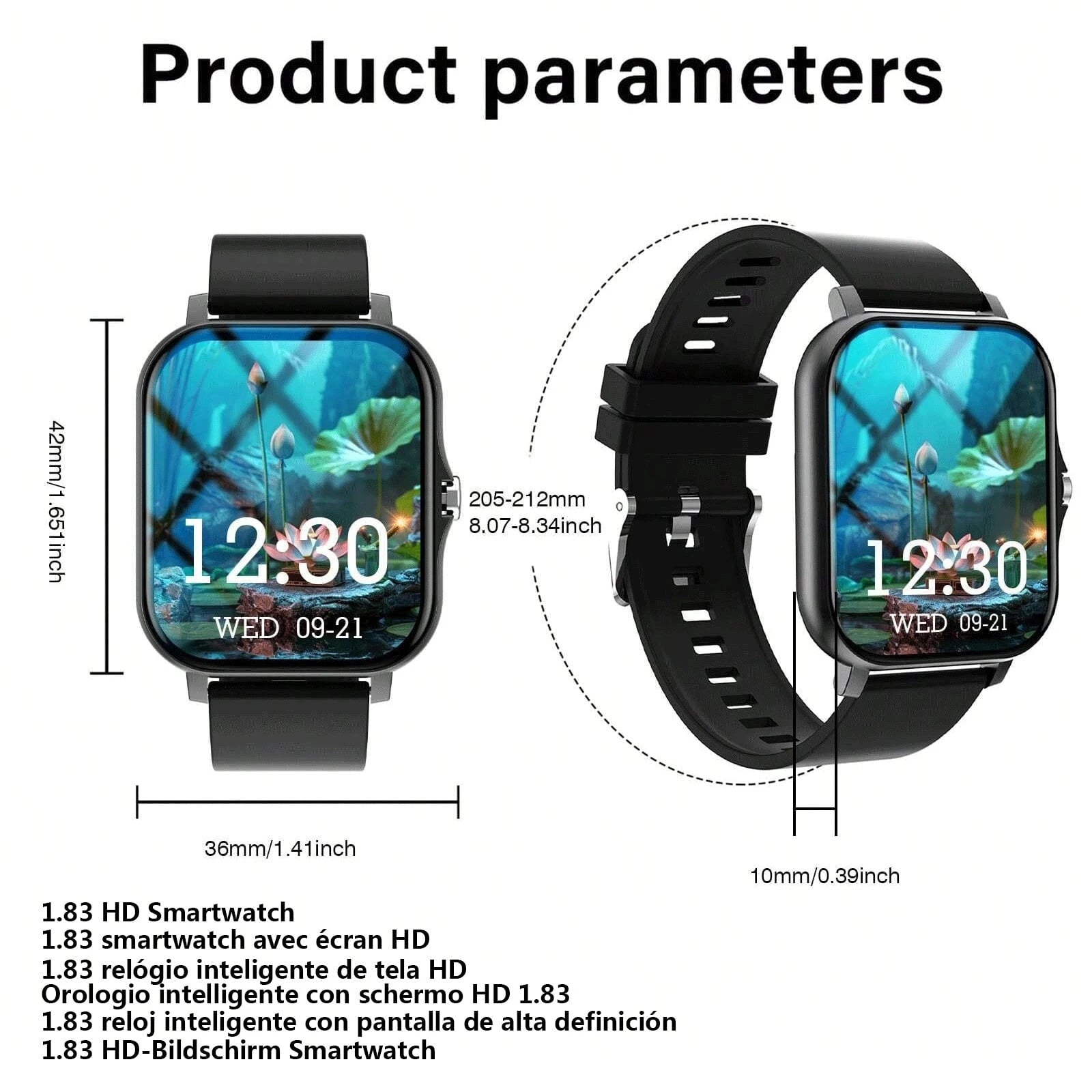 Clearance Smart Watch, Wireless Calling/Dialing, Multiple App Notifications, Suitable For Men & Women, Fitness Watch, Customizable Wallpaper, Music Control, Compatible With IOS/Android