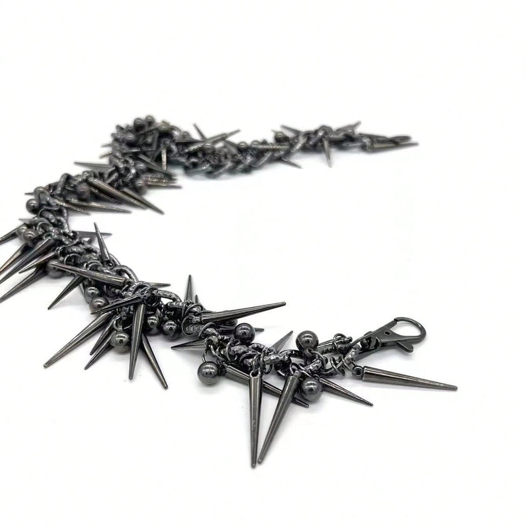 Multi Color Punk Spike Waist Chain Clearance, Gothic Rivet Spiked Body Belt, Edgy Rock Heavy Metal Statement Waist Belt for Skirt Jeans Concert