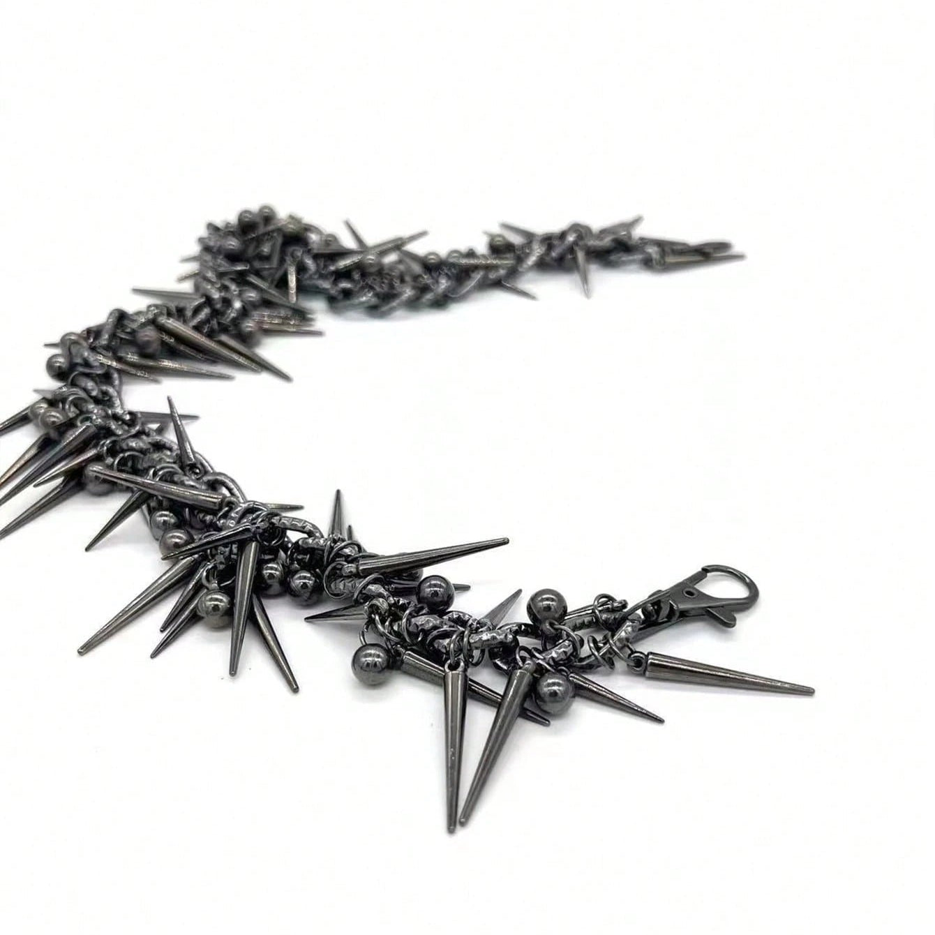 Multi Color Punk Spike Waist Chain Clearance, Gothic Rivet Spiked Body Belt, Edgy Rock Heavy Metal Statement Waist Belt for Skirt Jeans Concert