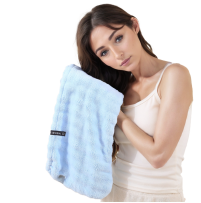 Single Batch Clearance 694 Coral Fleece Hair Drying Turban, Mixed 4 Shades Fast Dry Ladies Shower Hair Wrap Cap