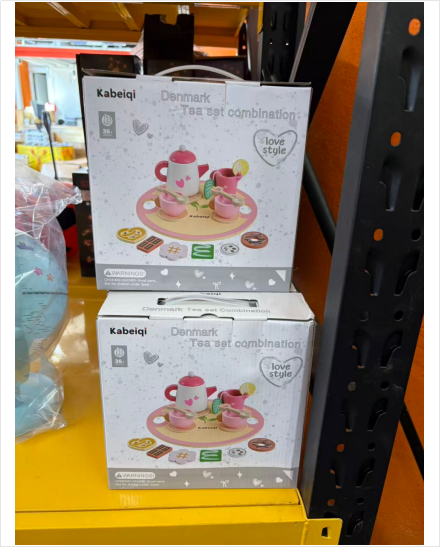Children's Play Tea Set: Teapot and Teacups – Wooden Kitchen Play Set for Girls – Perfect for Pretend Play and Birthday Gifts