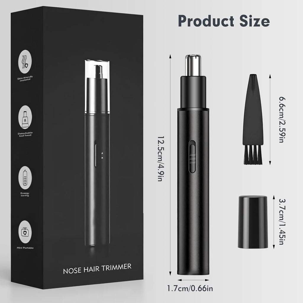 Clearance Stock 6Pcs USB Rechargeable Nose Hair Trimmer, Portable Electric Nasal Hair Shaver Detachable Washable Head Wholesale Liquidation