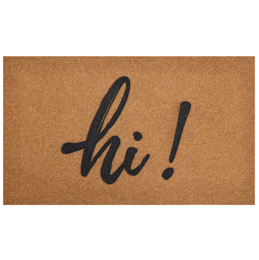 Mixed 3 Styles Surplus 4630pcs Hello Letter Coir Doormats, Anti-Slip Rubber Back Entry Welcome Mats Bulk Liquidation