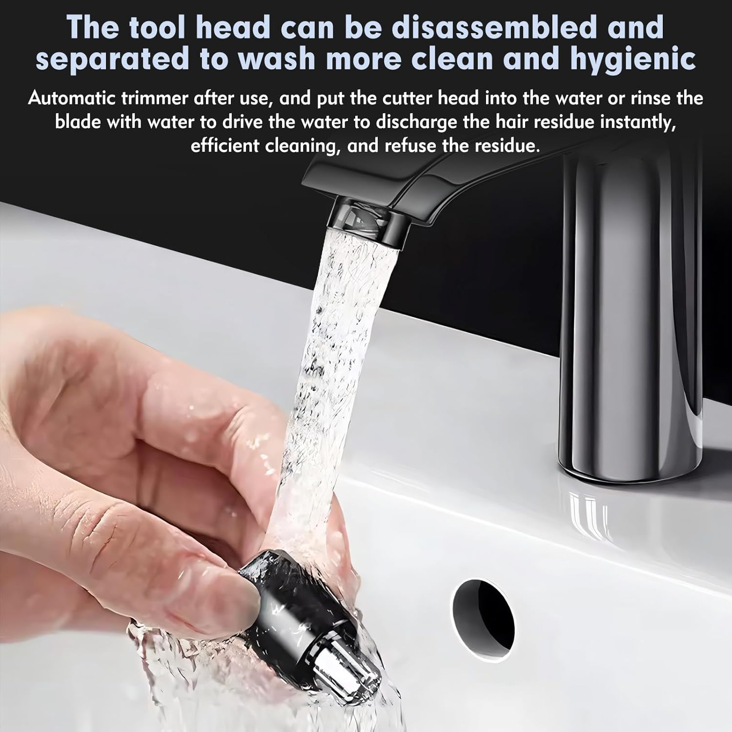 Clearance Stock 6Pcs USB Rechargeable Nose Hair Trimmer, Portable Electric Nasal Hair Shaver Detachable Washable Head Wholesale Liquidation