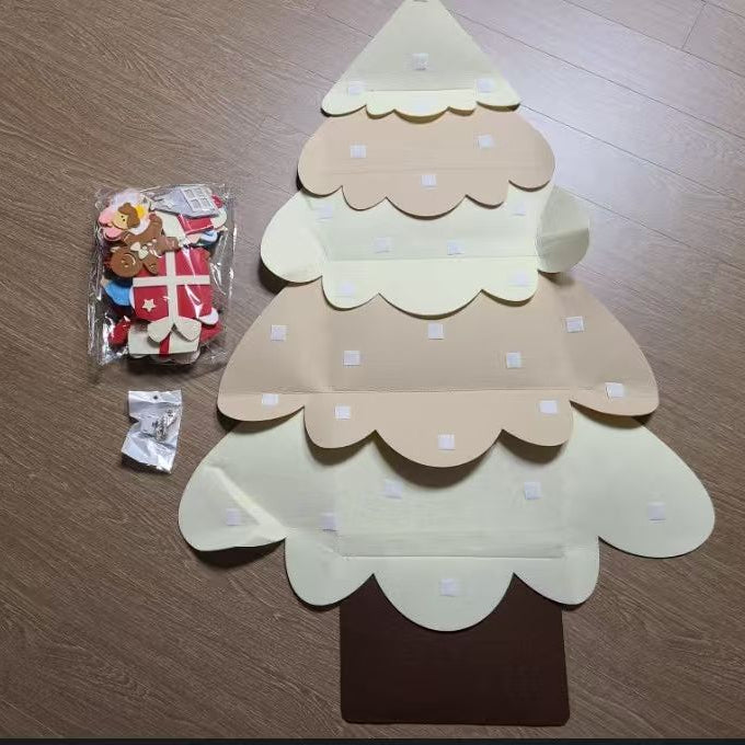 Wholesale DIY Felt Christmas Tree Bulk Set Detachable Ornaments Wall Hanging Holiday Decor Ship From Overseas Warehouse