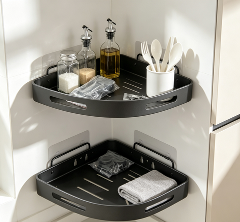 Household Kitchen Corner Storage Shelf Stable Construction Counter Organizer For Home Kitchen Bulk Stock