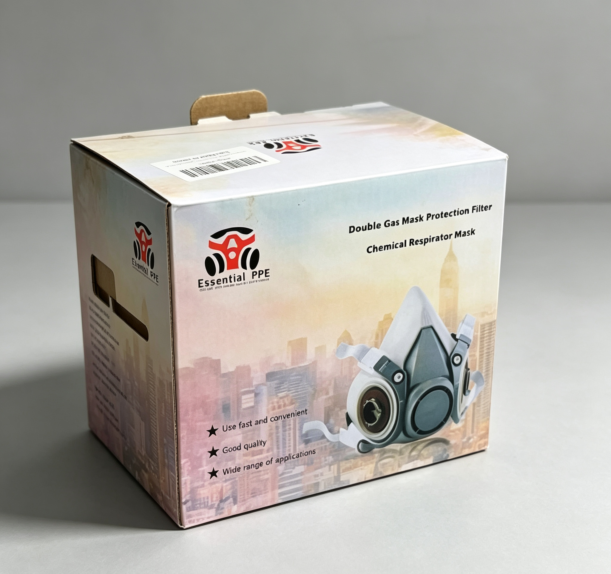 Industrial Safety Half Face Mask Dual Cartridge Gas Mask For Polishing Spraying Construction