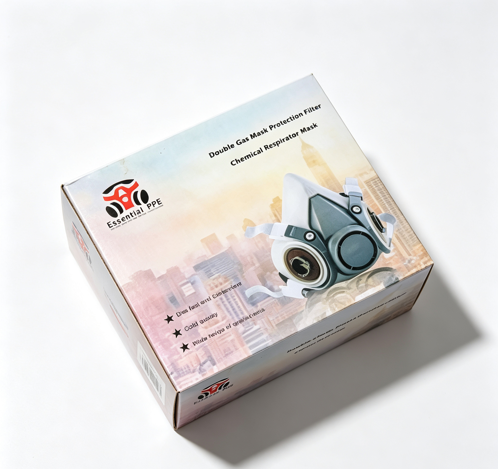 Industrial Safety Half Face Mask Dual Cartridge Gas Mask For Polishing Spraying Construction