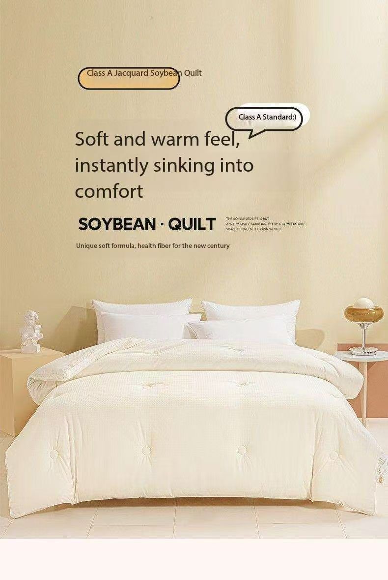 Surplus 660pcs Cream White Recessed Square Embossed Comforter 3 Piece Bedding Set, Soft All Season Textured Bed Quilt Kit