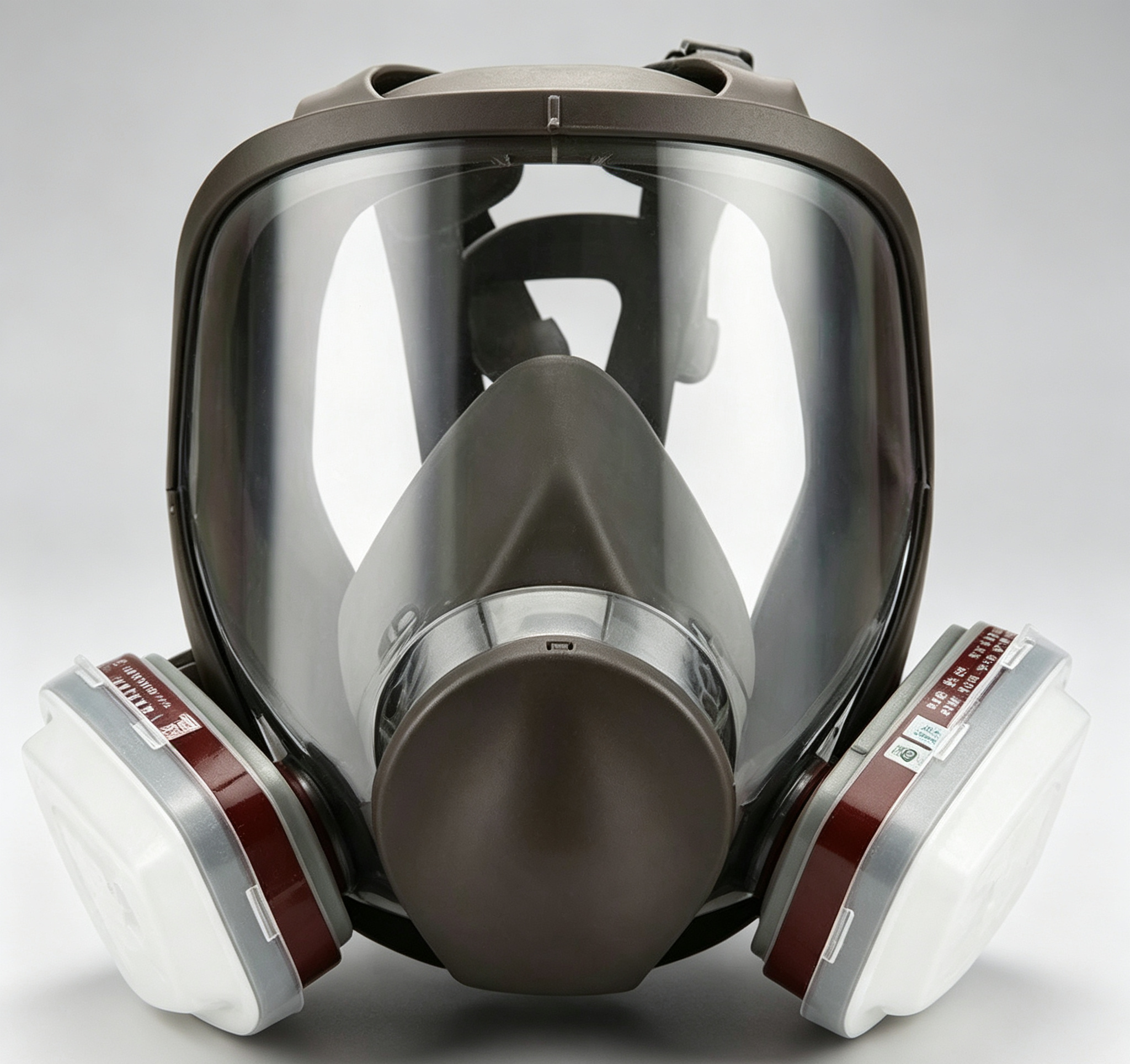 Full Face Chemical Respirator Mask Wide View Anti Gas Dust Protective Mask With Replaceable Filters