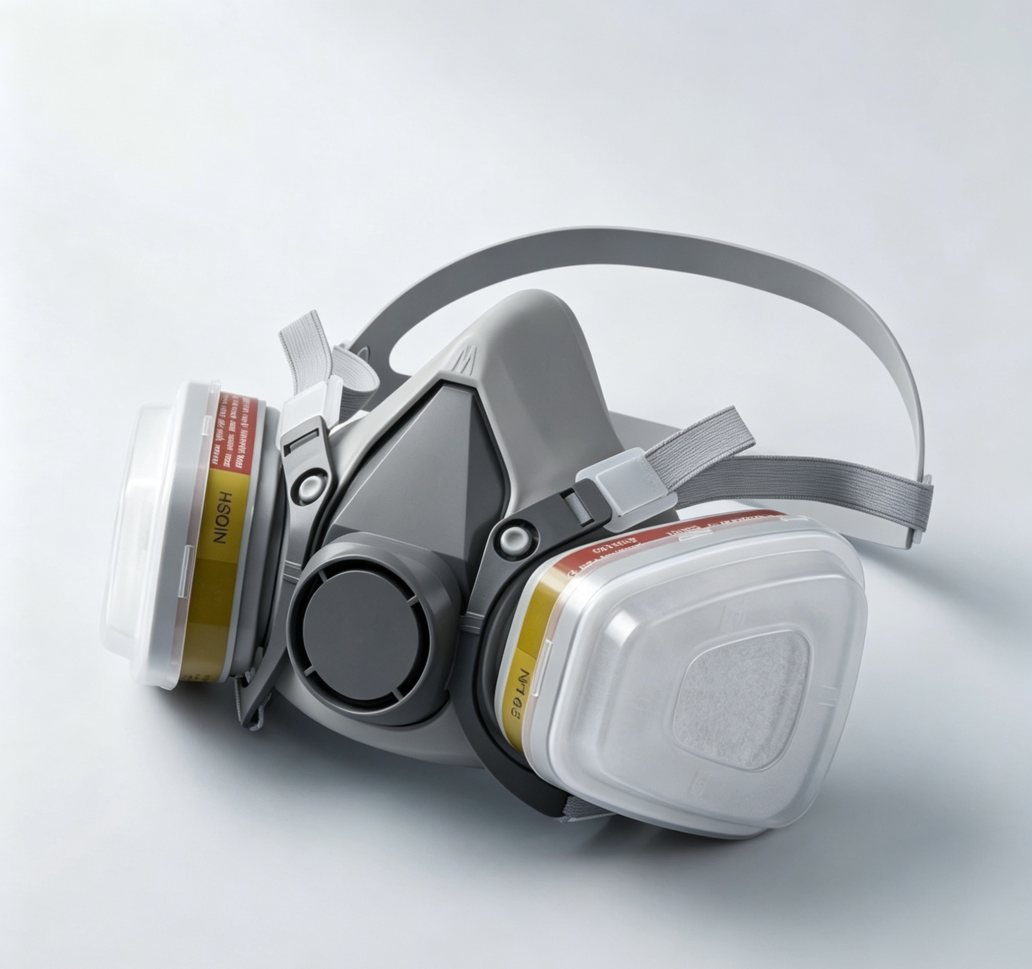 Reusable Full Face Gas Mask Large Visor Anti Organic Vapor Respirator For Painting Welding Work