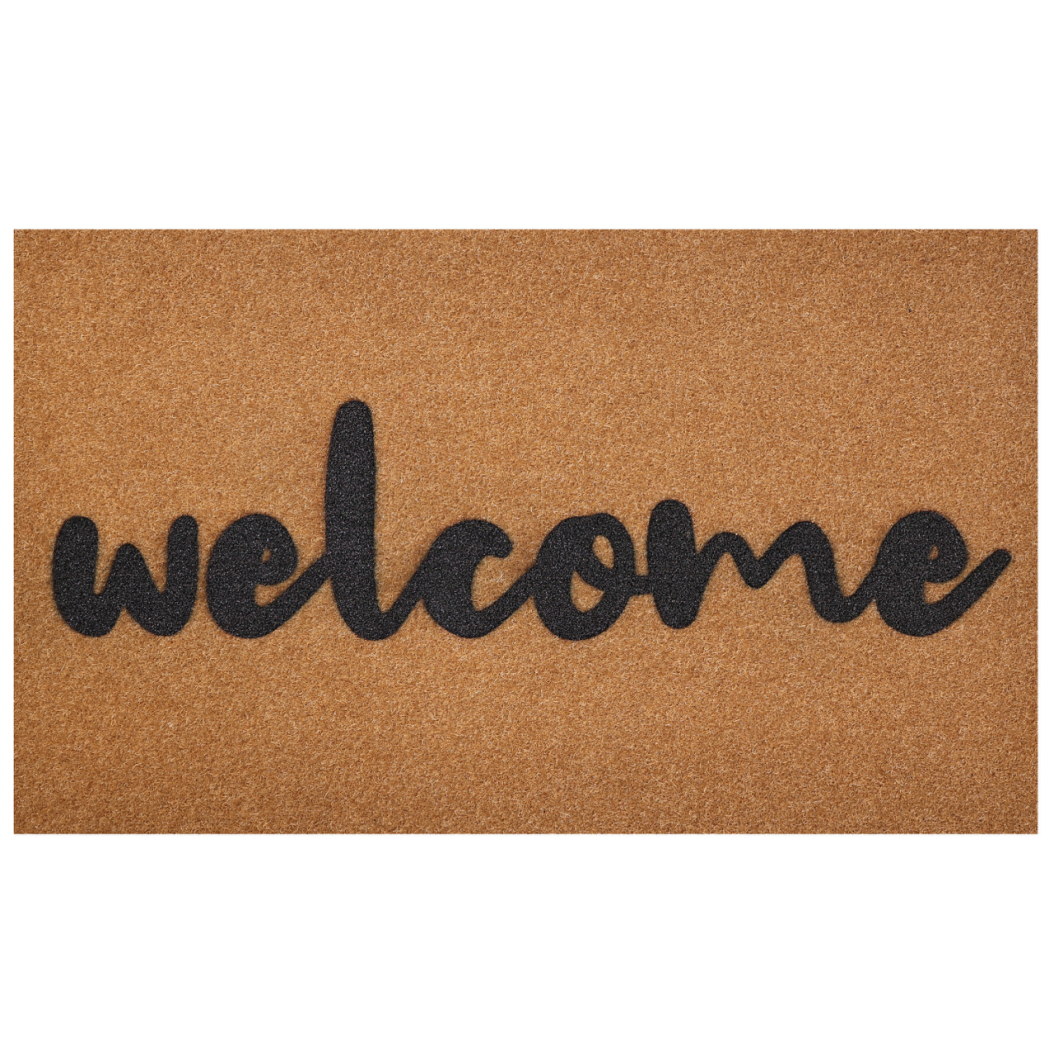 Mixed 3 Styles Surplus 4630pcs Hello Letter Coir Doormats, Anti-Slip Rubber Back Entry Welcome Mats Bulk Liquidation