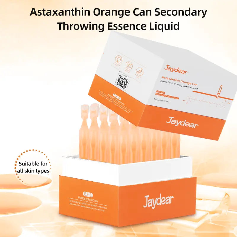 Clearance Jaydear Astaxanthin Ampoule Serum, Antioxidant Anti-Aging Secondary Throwing Essence, Brightening Repair Facial Liquid 30PCS