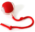 Cat Toy Ball with Tail Rope, Smart Rolling Ball, LED Light, Electric Self-Rolling Pet Toy, Interactive Cat Jumping Ball, Automatic Cat Teaser Ball, Small Dog Toy, Pet Excercise, Cat Activity (Red)
