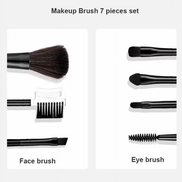 Makeup Brush Set Clearance 2000Pcs , Portable Synthetic Brushes, Foundation Concealer Eyeshadow Blush Brushes, Black Travel Makeup Kit for Women
