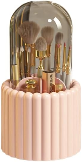 Clearance Rotatable Dustproof Makeup Brush Holder, 397Pcs Wholesale Multi Colors Mix Desktop Cosmetic Brush Storage Organizer