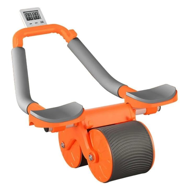 Clearance Elbow Support Ab Roller Wheel with LCD Counter, Automatic Rebound Abdominal Trainer with Knee Pad, Home Core Workout Fitness Equipment