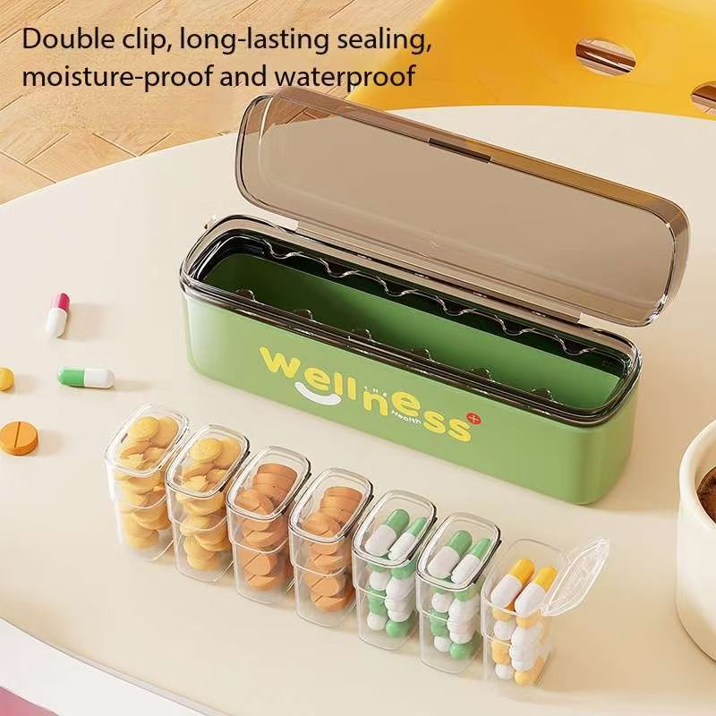 Bulk Liquidation Leakproof Portable Pill Box, 1488Pcs Mixed 3 Colors Batch Travel Medicine Organizer Holder