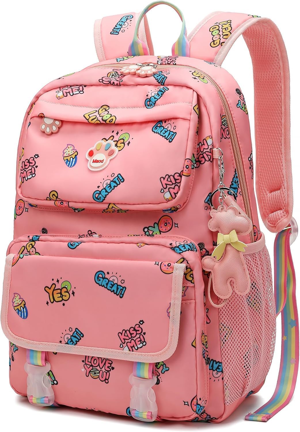 Mixed Colors & Styles Surplus 3840Pcs Cute Cartoon Print Kids Backpack, Lightweight Waterproof Student School Bag Wholesale Liquidation