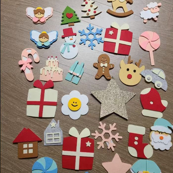 Wholesale DIY Felt Christmas Tree Bulk Set Detachable Ornaments Wall Hanging Holiday Decor Ship From Overseas Warehouse