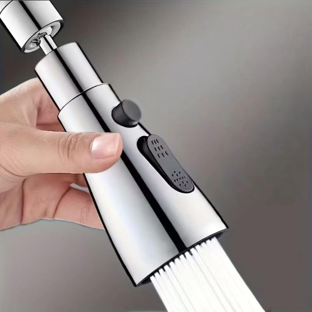 Surplus 105 Units Chrome Plated Sink Faucet Extension Sprayer 3 Water Flow Modes Wholesale Liquidation