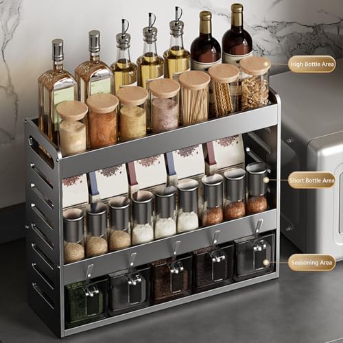 Wall Mount Multi-Tier Spice Rack Organizer, 990pcs Kitchen Seasoning Storage Shelf Clearance Wholesale