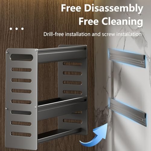 Wall Mount Multi-Tier Spice Rack Organizer, 990pcs Kitchen Seasoning Storage Shelf Clearance Wholesale