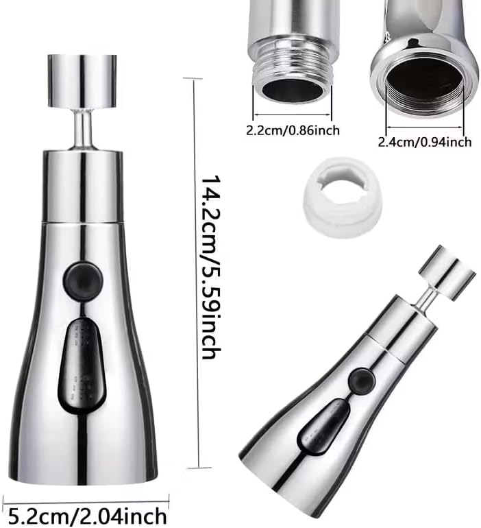 Surplus 105 Units Chrome Plated Sink Faucet Extension Sprayer 3 Water Flow Modes Wholesale Liquidation