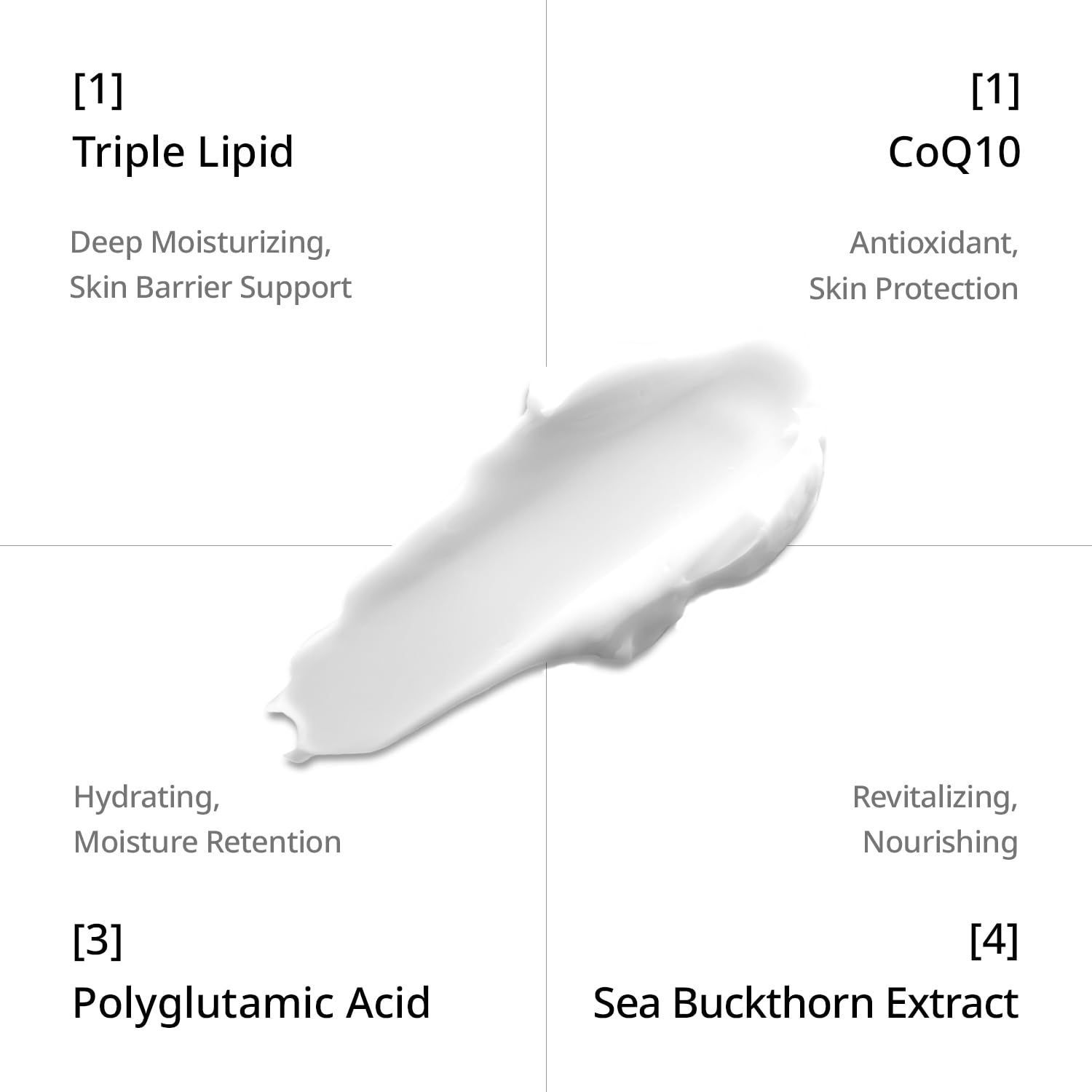Clearance Dēpology Triple Lipid Q10 Moisturizing Cream, Barrier Repair Rejuvenating Face Cream, Anti Stress Hydrating Facial Moisturizer 50ml For Dry Sensitive Skin