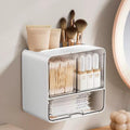 Clearance Wall Mounted Dustproof Cosmetic Storage Organizer, 257Pcs Wholesale 2-Tier Transparent Cover Bathroom Storage Box