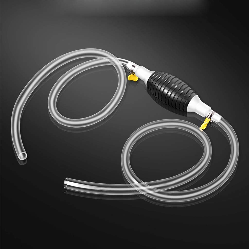 Manual Fuel Transfer Siphon Pump Clearance, Large Flow Hand Oil Extractor Hose with Check Valve, Portable Gas Diesel Water Liquid Suction Pump for Car Motorcycle