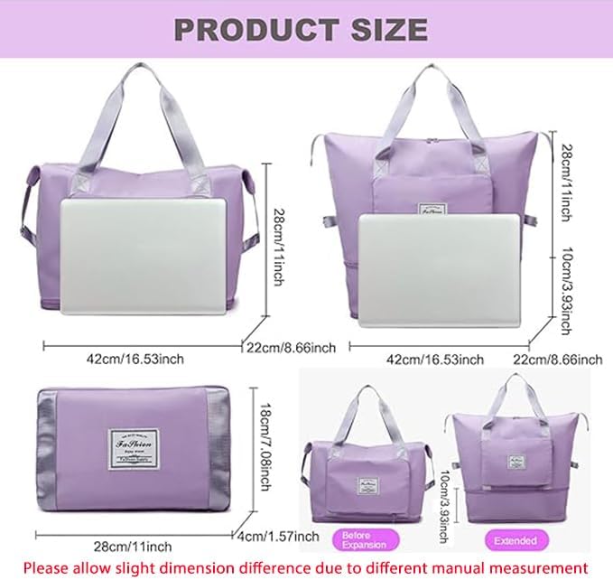 308Pcs Mixed Color Expandable Travel Storage Bag With Front Pocket Overnight Carry Bag Bulk Clearance