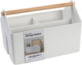 Clearance Wooden Handle Multi-Compartment Desktop Storage Organizer, 286Pcs Wholesale White Office File Cosmetic Storage Box