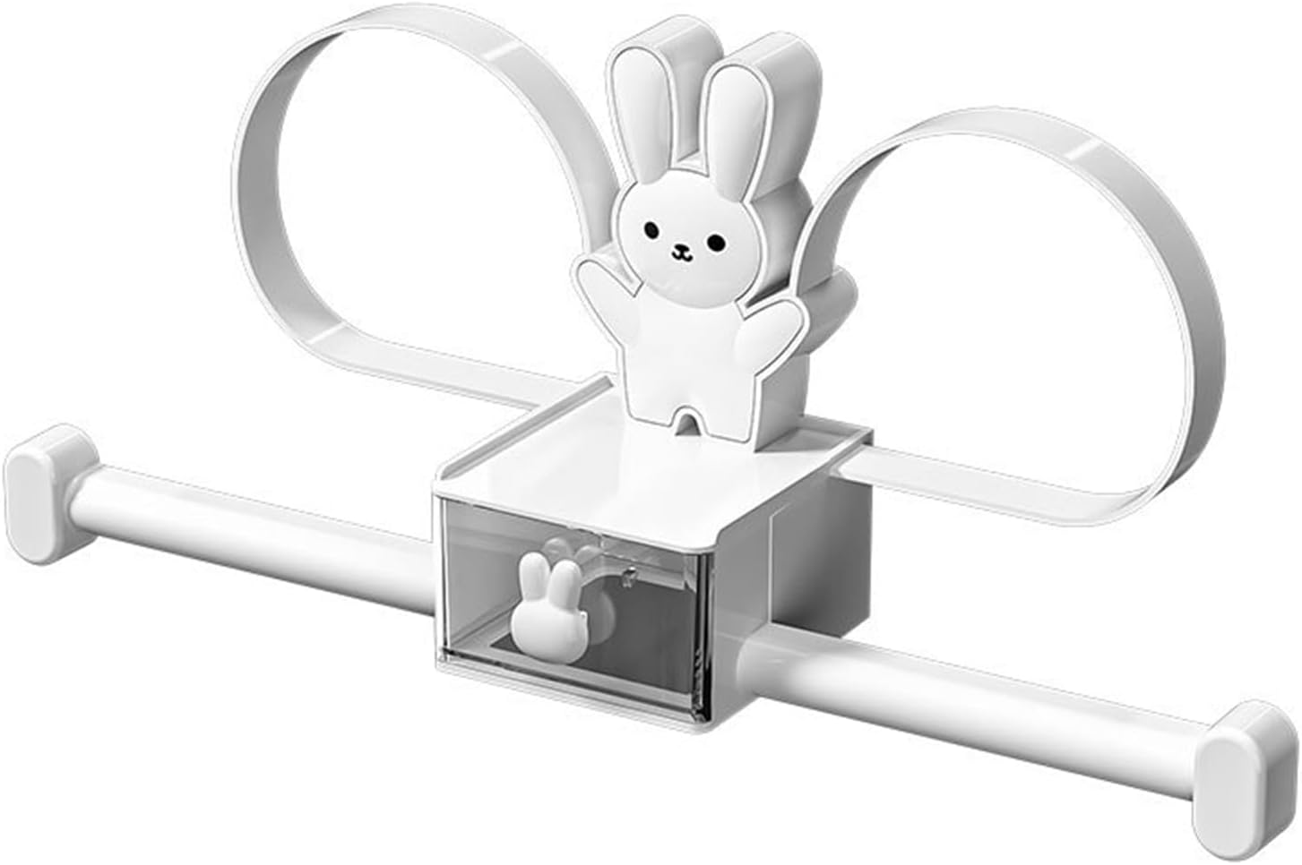 Cute Bunny Wall Mount Towel Rack with Small Storage Box, 162pcs Clearance Wholesale