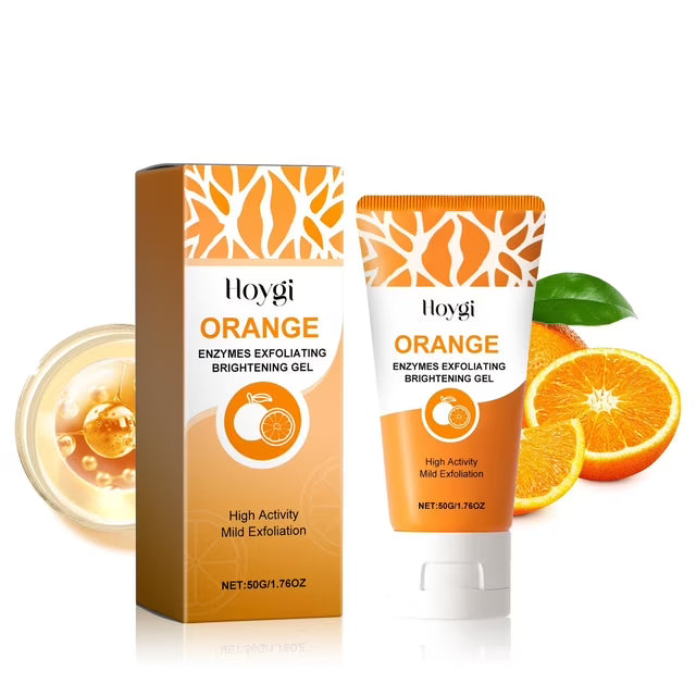 Clearance Orange Enzyme Exfoliating Gel, Mild Facial Dead Skin Remover Brightening Peeling Gel 50g