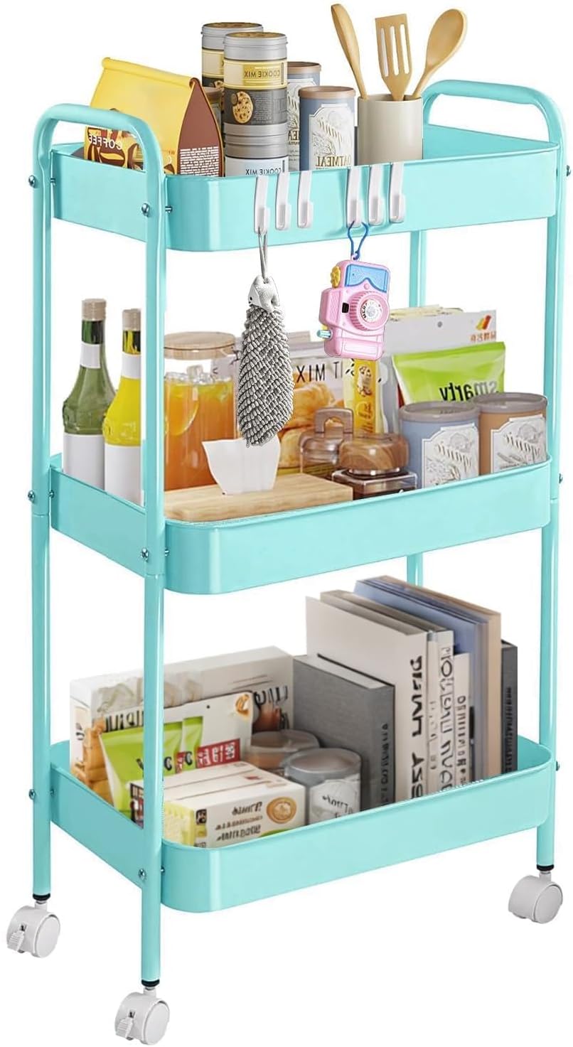 Bulk Liquidation Lightweight Plastic Rolling Utility Cart For Kitchen Pantry, 16Pcs Whole Batch Storage Shelf