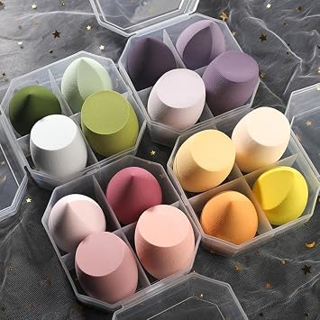 Clearance 4Pcs Makeup Sponge Set, Soft Beauty Blender, Non-Absorbent Foundation Blending Sponge