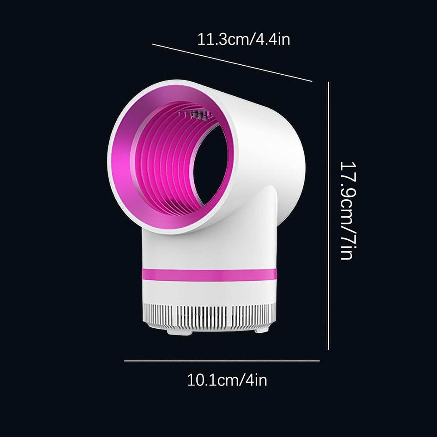 USB Photocatalytic Mosquito Killer Lamp, 3D Bionic 360° Trapping Insect Trap, Odorless Non-Toxic Mosquito Zapper for Bedroom Living Room Kitchen, White